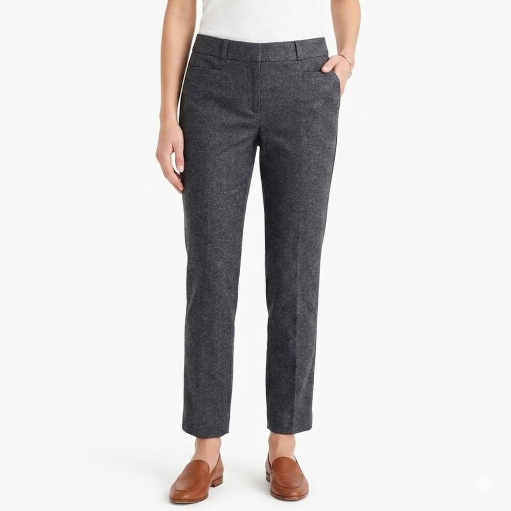 Banana Republic Women's Brushed Sloan Trouser Pants Size 4 Gray Skinny Slim Leg